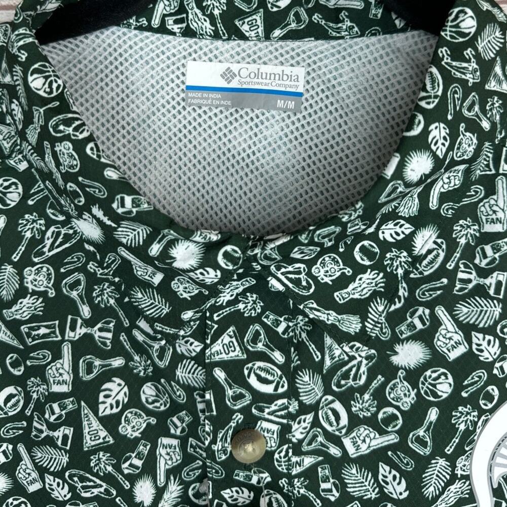 NWT Columbia Michigan State Spartans Super Slack Tide Omni Shade Shirt Mens Sz M - Picture 4 of 9